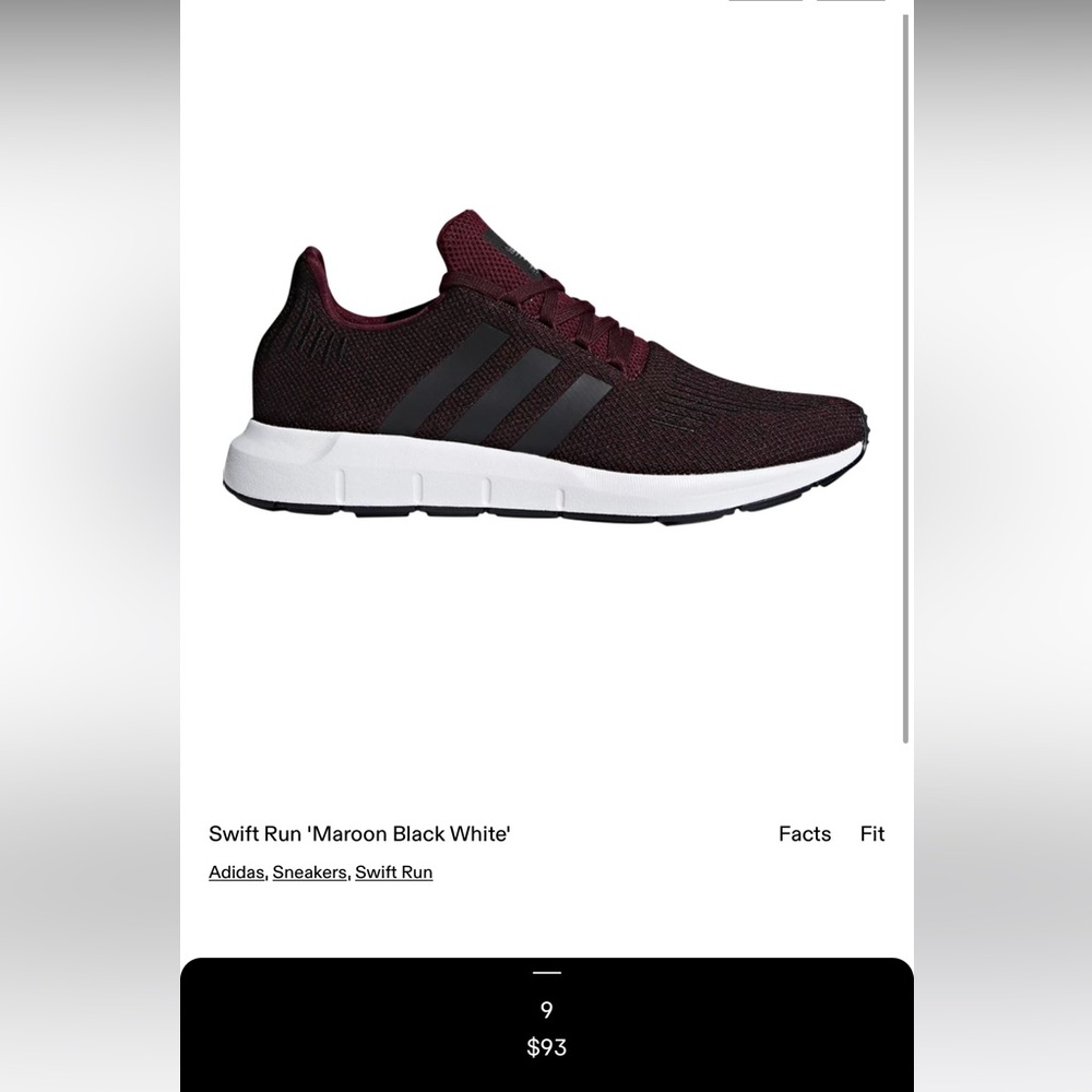 Maroon Swift Run Adidas